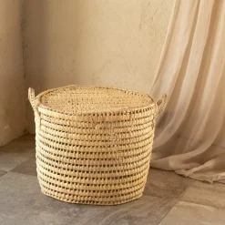 HOME MAISON - Home maison - malle ronde feuille de palmier