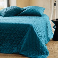 HOME MAISON - Home maison - couvre-lit et taies d'oreiller en velours matelassé