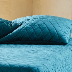 HOME MAISON - Home maison - couvre-lit et taies d'oreiller en velours matelassé