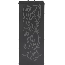 IDMARKET - Réservoir à granulés 55 kg noir rangement à pellets 36 x 36 x 87 cm - motif floral