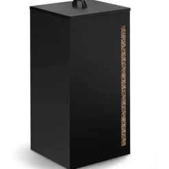 IDMARKET - Réservoir à granulés 30 kg noir rangement à pellets 35 x 35 x 53,5 cm