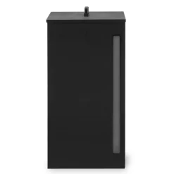 IDMARKET - Réservoir à granulés 30 kg noir rangement à pellets 35 x 35 x 53,5 cm