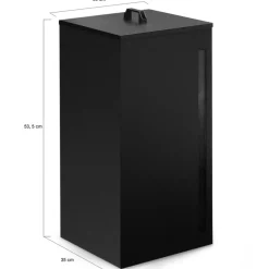 IDMARKET - Réservoir à granulés 30 kg noir rangement à pellets 35 x 35 x 53,5 cm