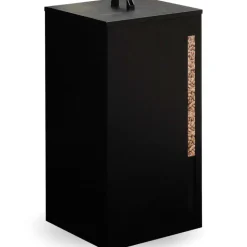 IDMARKET - Réservoir à granulés 45 kg noir rangement à pellets 36 x 36 x 76 cm