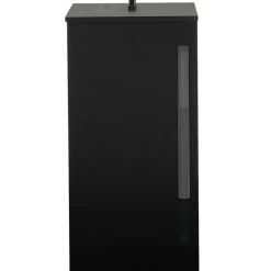 IDMARKET - Réservoir à granulés 45 kg noir rangement à pellets 36 x 36 x 76 cm