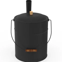 IDMARKET - Seau à cendres 15 l avec pelle et couvercle