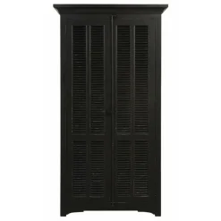 INTERIOR'S - Armoire 2 portes penderie bois noir - vénitiennes interior's