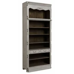 INTERIOR'S - Bibliothèque modulable 2 tiroirs bois gris - château interior's