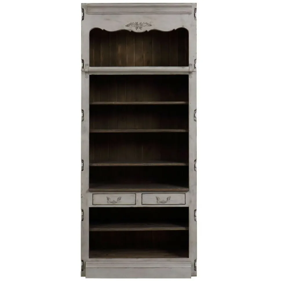 INTERIOR'S - Bibliothèque modulable 2 tiroirs bois gris - château interior's