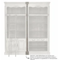 INTERIOR'S - Bibliothèque modulable 2 tiroirs bois gris - château interior's