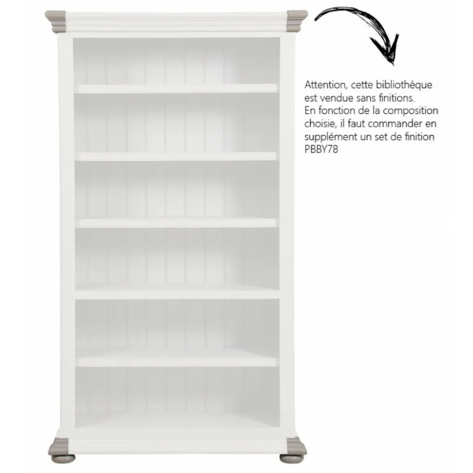 INTERIOR'S - Bibliothèque modulable ouverte l110 mdf gris - harmonie interior's