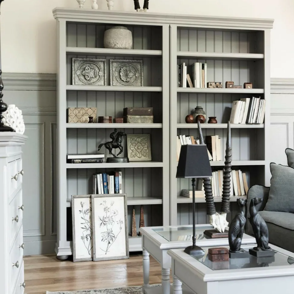 INTERIOR'S - Bibliothèque modulable ouverte l110 mdf gris - harmonie interior's