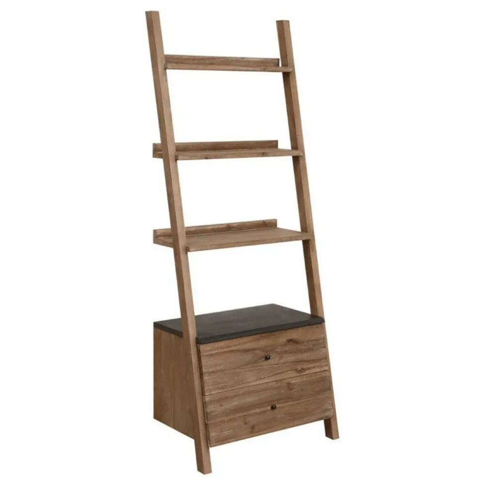 INTERIOR'S - Bibliothèque étagère échelle bois gris - horizon interior's