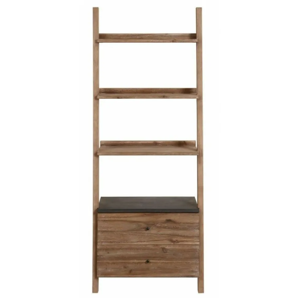 INTERIOR'S - Bibliothèque étagère échelle bois gris - horizon interior's