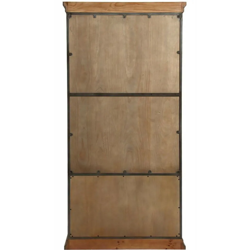 INTERIOR'S - Bibliothèque vitrée 2 portes bois marron - manufacture interior's