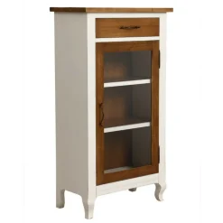 INTERIOR'S - Bibus 1 porte vitrée bois blanc - provence interior's