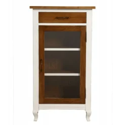 INTERIOR'S - Bibus 1 porte vitrée bois blanc - provence interior's