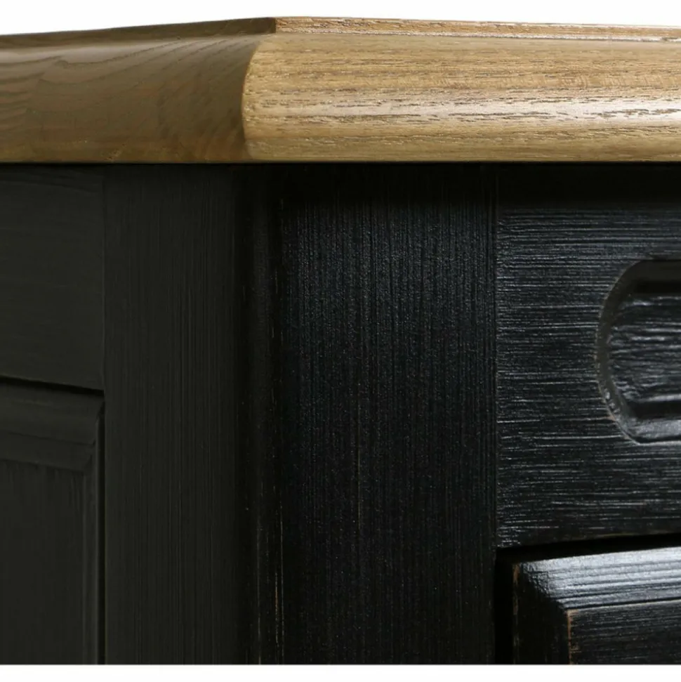 INTERIOR'S - Bibus 1 porte vitrée bois noir - manoir interior's