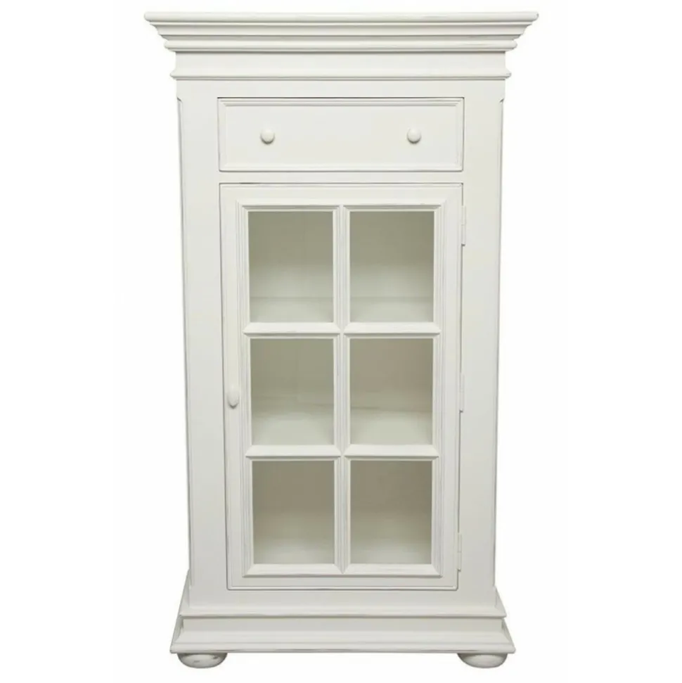 INTERIOR'S - Bibus 1 porte vitrée bois blanc - harmonie interior's