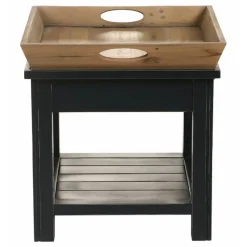 INTERIOR'S - Bout de canapé 1 tiroir bois bleu - rivages interior's