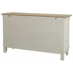 INTERIOR'S - Buffet bas 2 portes 6 tiroirs mdf blanc - romance interior's