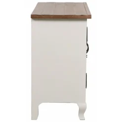 INTERIOR'S - Buffet bas 2 portes bois blanc - provence interior's