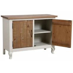 INTERIOR'S - Buffet bas 2 portes bois blanc - provence interior's