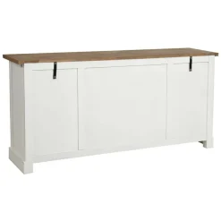 INTERIOR'S - Buffet bas 4 portes bois blanc - rivages interior's