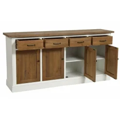 INTERIOR'S - Buffet bas 4 portes bois blanc - rivages interior's