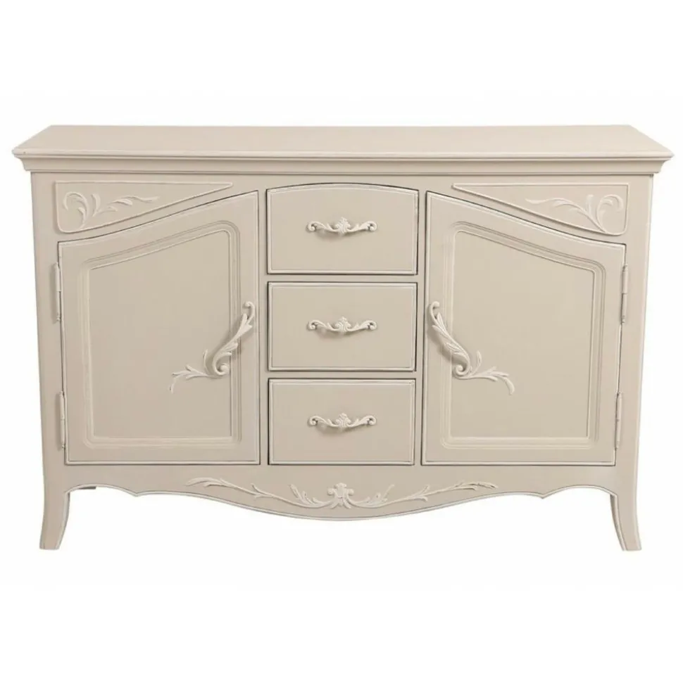 INTERIOR'S - Buffet bas 2 portes mdf blanc - lubéron interior's