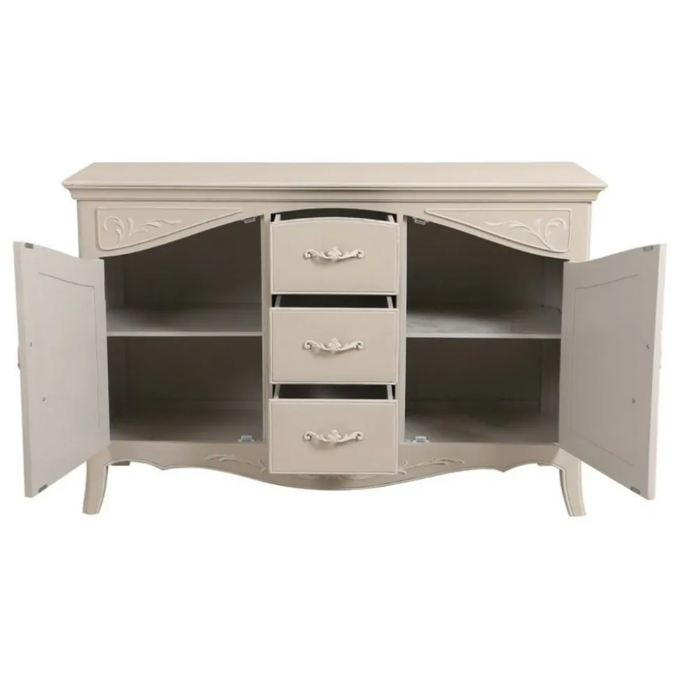 INTERIOR'S - Buffet bas 2 portes mdf blanc - lubéron interior's