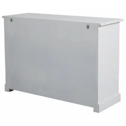 INTERIOR'S - Buffet bas 2 portes 4 tiroirs supérieurs mdf blanc - rhode island interior's