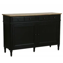 INTERIOR'S - Buffet bas bois noir - manoir interior's