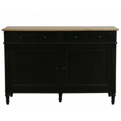 INTERIOR'S - Buffet bas bois noir - manoir interior's