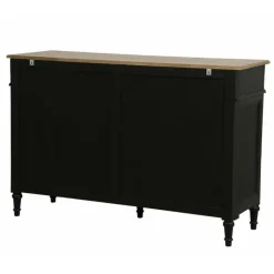 INTERIOR'S - Buffet bas bois noir - manoir interior's