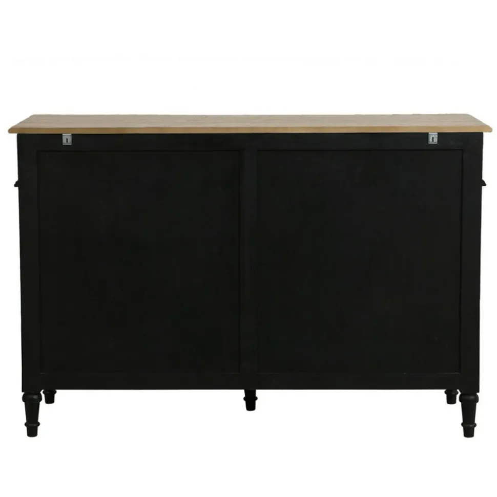 INTERIOR'S - Buffet bas bois noir - manoir interior's