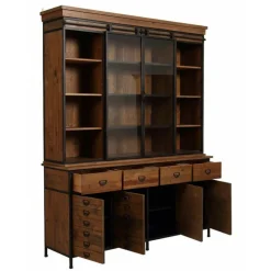 INTERIOR'S - Buffet vitré bois marron - manufacture interior's