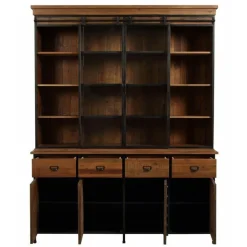 INTERIOR'S - Buffet vitré bois marron - manufacture interior's