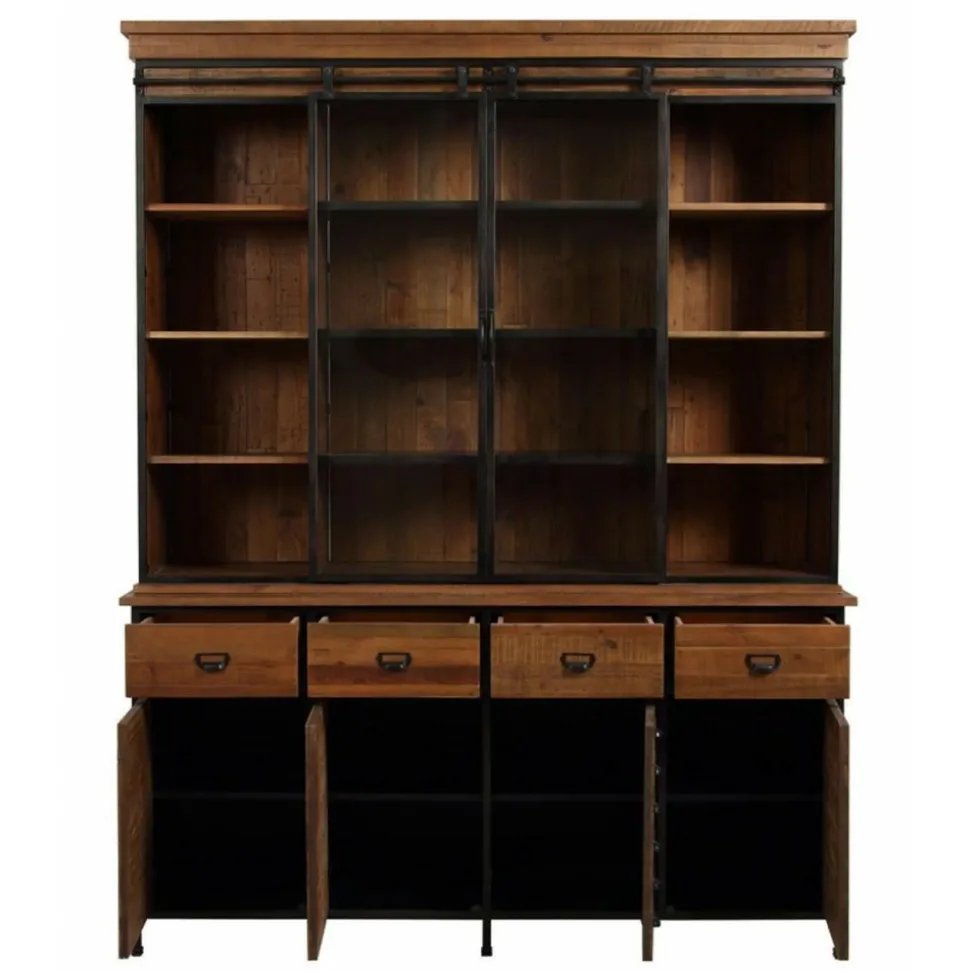 INTERIOR'S - Buffet vitré bois marron - manufacture interior's