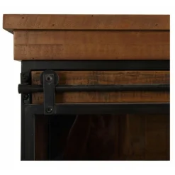 INTERIOR'S - Buffet vitré bois marron - manufacture interior's