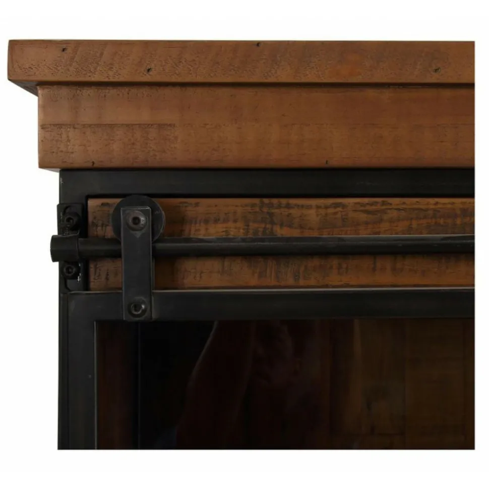 INTERIOR'S - Buffet vitré bois marron - manufacture interior's