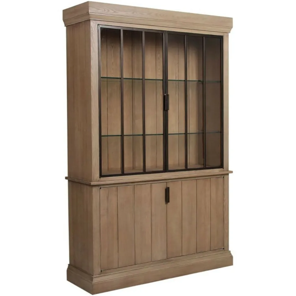 INTERIOR'S - Buffet vitré bois beige - demeure interior's