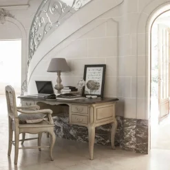 INTERIOR'S - Bureau 4 tiroirs bois beige - château interior's