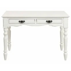 INTERIOR'S - Bureau 2 tiroirs mdf blanc - romance interior's