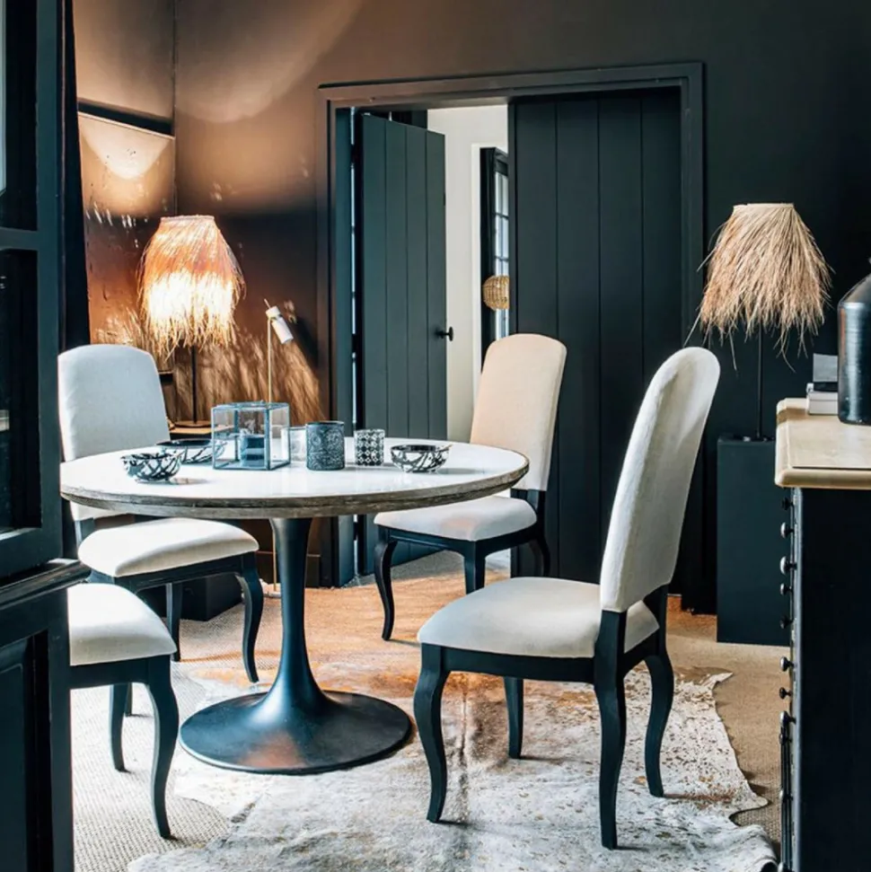 INTERIOR'S - Chaise bois noir - manoir interior's