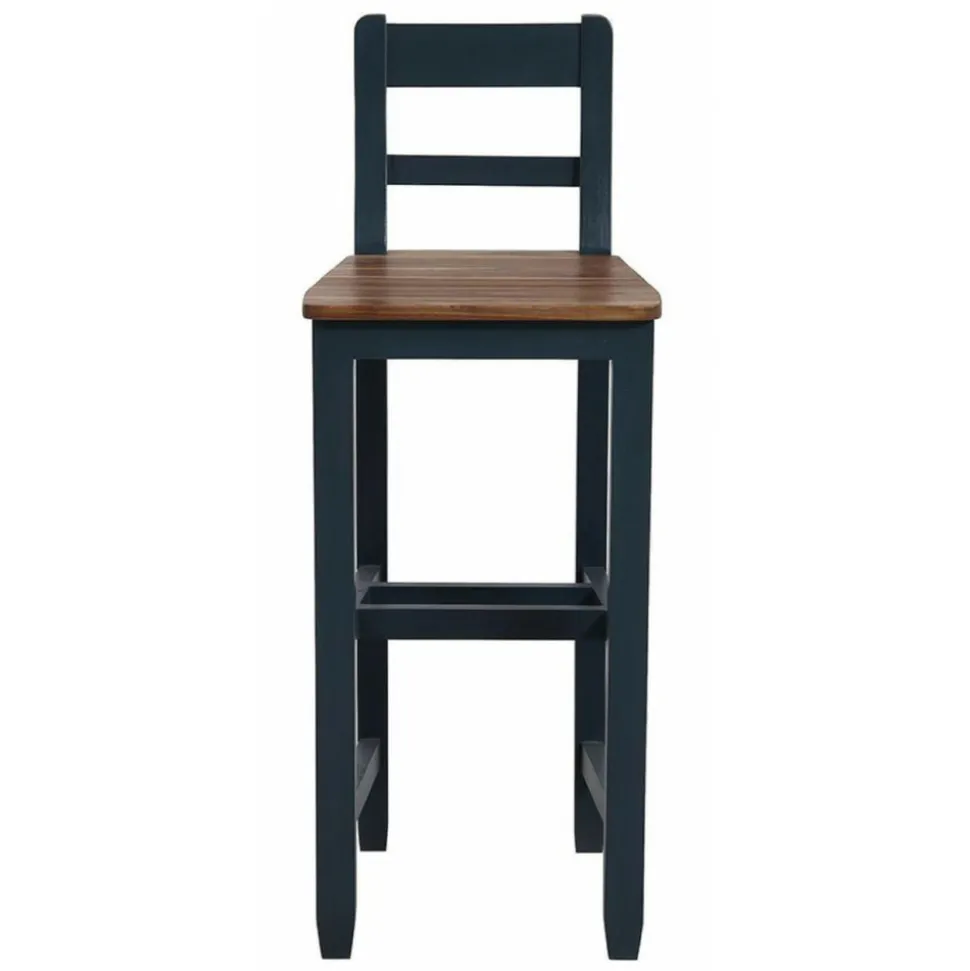 INTERIOR'S - Chaise haute bois bleu - brocante interior's