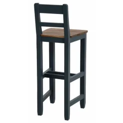 INTERIOR'S - Chaise haute bois bleu - brocante interior's