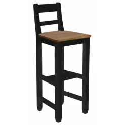 INTERIOR'S - Chaise haute bois noir - brocante interior's