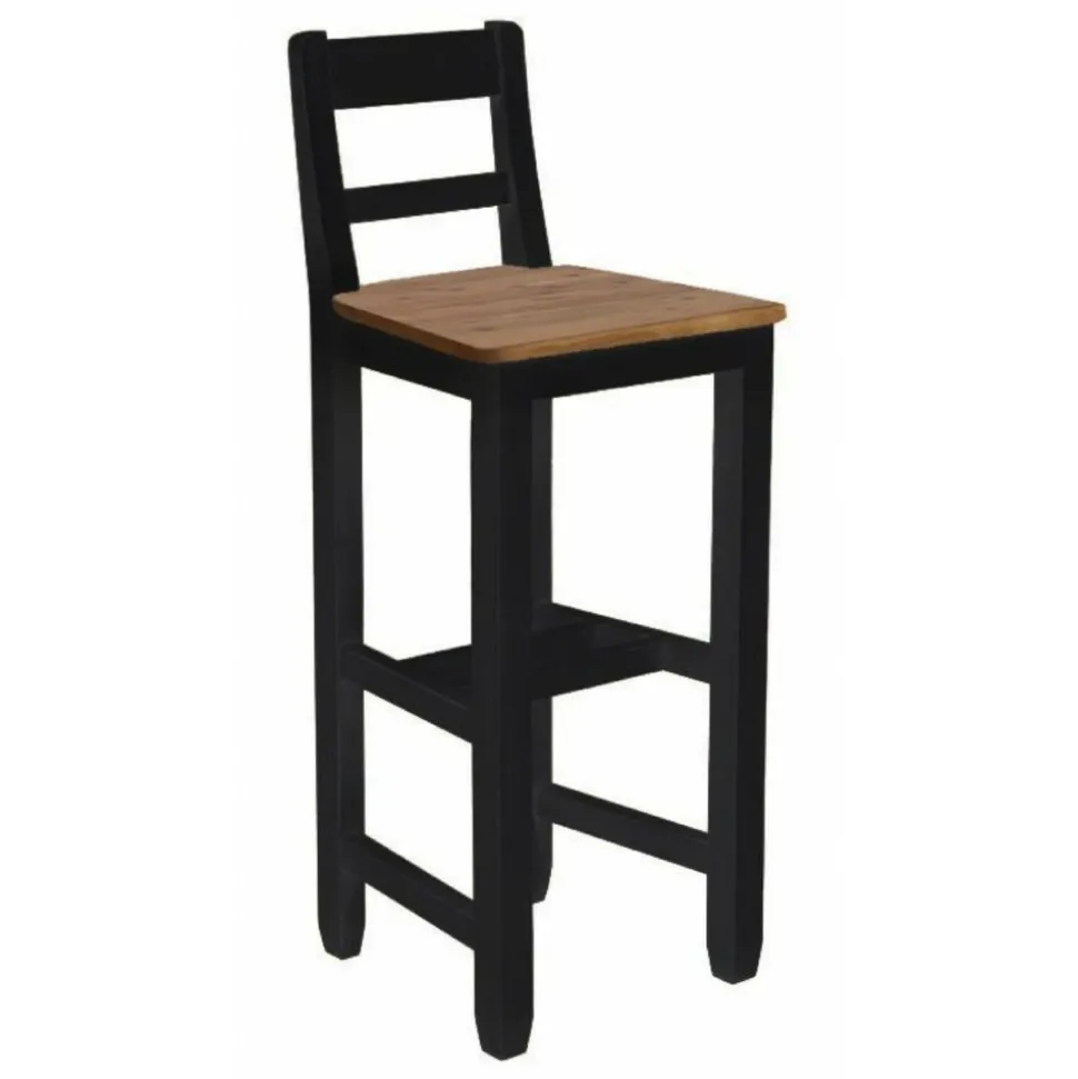 INTERIOR'S - Chaise haute bois noir - brocante interior's