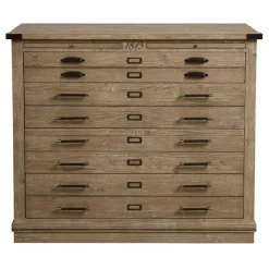 INTERIOR'S - Commode 4 tiroirs bois beige - livingstone interior's